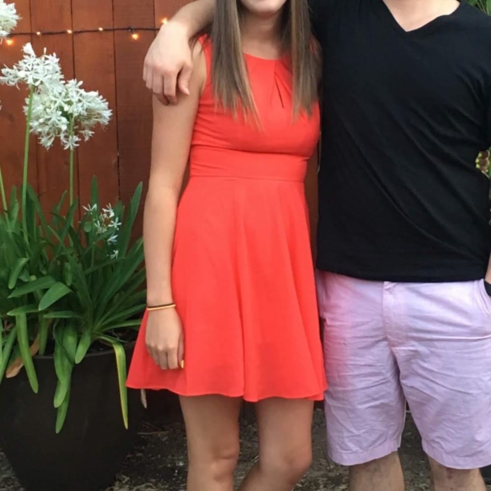 Express coral mini dress